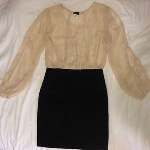 Formal long sleeve mini dress